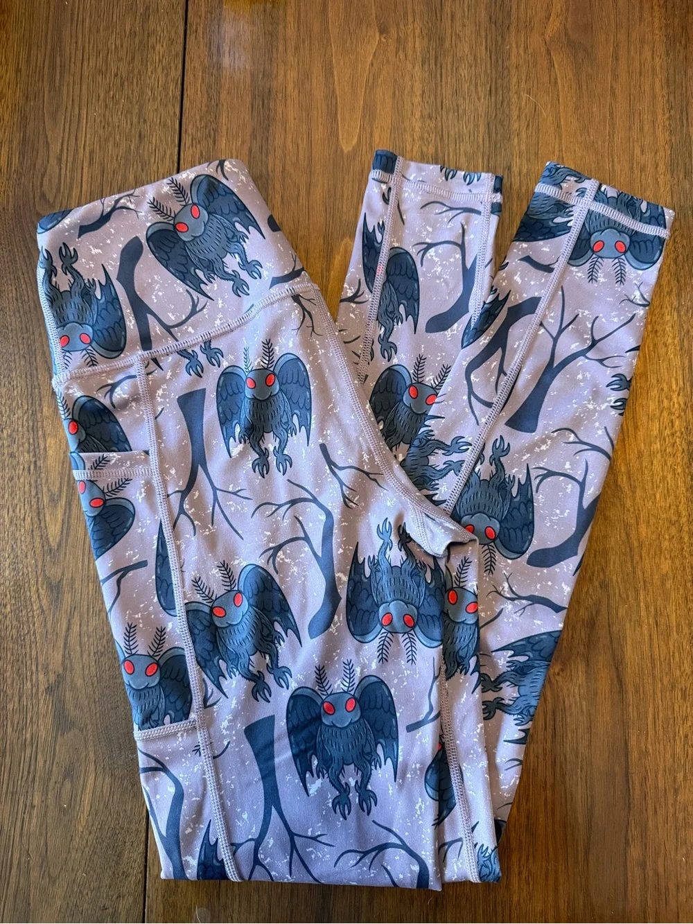 CVG XS Mothman Cryptid Series full-length tights leggings excellent condition - Picture 1 of 7